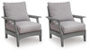 Cove Beach - Lounge Chair With Cushion (Set of 2) - Gray