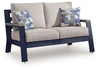 East Beach - Loveseat With Cushion - Blue