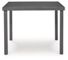 Rocky Creek - Square Dining Table With Umbrella Option - Gray