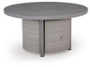 Half Moon Beach - Round Fire Pit Table - Gray