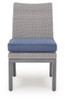 Half Moon Beach - Side Chair With Cushion (Set of 2) - Blue / Gray