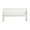 Stone - Pew Bench With Storage - White