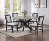 Stevens - 5 Piece Dining Room Set - Charcoal / Gray