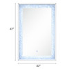 Noralie - 47" Accent Mirror With LED - Mirrored & Faux Diamonds