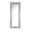 Noralie - 63" Rectangular Floor Mirror With Faux Diamonds - Mirrored
