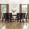 FREDRICK Dark Espresso Oversized Round 7 Piece Dining Set