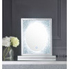 Noralie - 23" Accent Mirror With LED - Mirrored & Faux Diamonds