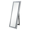 Noralie - 60" Floor Mirror With LED - Mirrored & Faux Diamonds