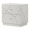 Esther - Nightstand - White / Silver