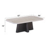 Jacory - Coffee Table With Bottocino Marble Top - Espresso