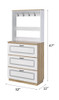 Hewett - Shoe Cabinet - Light Oak & White