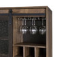 Treju - Wine Cabinet - Obscure Glass, Rustic Oak & Black