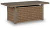 Laguna Heights - Rectangular Fire Pit Table - Beige