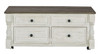 Havalance - White / Gray - Lift Top Cocktail Table With Storage Drawers