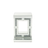 Noralie - 16" Accent Table - Mirrored & Faux Diamonds