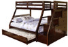 ASMARA Dark Brown Twin over Full 65" Height Stairway Bunk Bed (RTA)