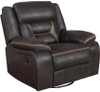 DEAN 41" Wide Brown Swivel Glider Recliner