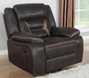 DEAN 41" Wide Brown Swivel Glider Recliner