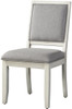 VANDALE Gray and White 20" Wide Dining Chair