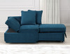 JAKE Blue 71" Wide Chaise Lounge Sofa Bed