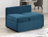 JAKE Blue 71" Wide Chaise Lounge Sofa Bed