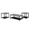 Linea - 3 Piece Occasional Set (1 Coffee & 2 End Tables) - Dark Gray
