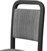 BRIAA Black 20" Wide Dining Chair with Gray Corduroy