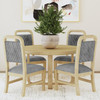 BRIAA Natural 20" Wide Dining Chair with Gray Corduroy
