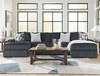 BOCELLI Dark Gray Corduroy 151" Wide x 65" Depth Oversized Double-Chaise Sectional