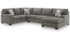 KAXIM Gray 142" x 93" Oversized Sectional