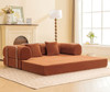 HANS Brown 78" x 27" Wide Compressed Foam Modular Lounge Sofa Bed