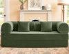 HANS Green 78" x 27" Wide Compressed Foam Modular Lounge Sofa Bed