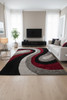 GURKAN Red Multi 5' x 8' Shaggy 3D Area Rug