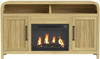 BRIAA Natural 60" Wide x 33" Height TV Stand with Fireplace