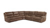 Lehi - 6 Piece Manual Reclining Sectional - Dark Brown