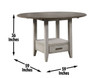 Abacus - Drop Leaf Counter Table - Alabaster / Honey