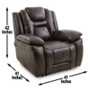 Oportuna - Dual Power Recliner Coffee - Dark Brown