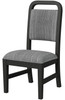 BRIAA Black 7 Piece Dining Set with Gray Corduroy Chairs