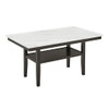 Carissa - 60" Rectangle Dining Table With Storage Shelf - Black / White