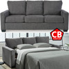 ELOWEN Gray 85" Wide Queen Size Sofa Sleeper