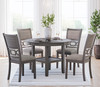 BRIZA Gray 5 Piece Dining Height Set