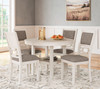 BRIZA White 5 Piece Dining Height Set