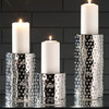 ERROL Silver 11" Height Candle Holder Set