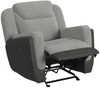 NOUR Gray Fabric Reclining Livingroom with Glider Loveseat