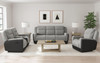 NOUR Gray Fabric Reclining Sofa 
