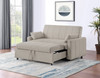 YALTA Latte Boucle Fabric 60" Wide Pull-Out Sofa Sleeper