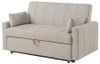 YALTA Latte Boucle Fabric 60" Wide Pull-Out Sofa Sleeper