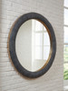 Corinsworth - Accent Mirror - Charcoal / Brass Finish