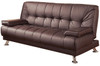 COLTON Brown Leather Sofa Bed