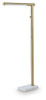 Santiford - Metal Floor Lamp - Gold Finish / White